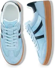 [Rosella Carlie] Womens Sneakers - Women's Fashion Sneakers with Removable Insole - Stylish and Lightweight Spring Shoes for Women Casual Non-Slip Lace-Up Walking Footwear