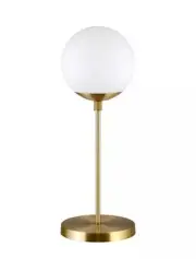 Henn & Hart 8" Brass Metal/Glass Table Lamp TL0292 New