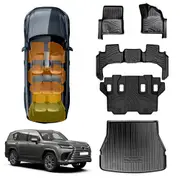 Boot Liner & Floor Mats for Lexus LX Series LX500d LX600 2021-2025 Heavy Duty Cargo Trunk Mat Luggage Tray