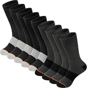 [WORKSITE] Cotton Moisture Control and Cushioned Crew Socks Comfort Soft Breathable Multipacks Men Size 6-12