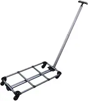 Backpack Trolley Foldable Trolley Cart 4 Wheels Adjustable Aluminium Trolley Compact Moving Cart Luggage Cart for Home Moving