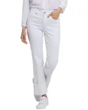 NYDJ Marilyn Optic White Straight Leg Jean
