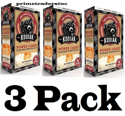3 Pack - Kodiak Cakes Power Cakes Flapjack and Waffle Mix, 72 oz.