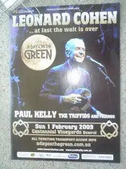 LEONARD COHEN A DAY ON THE GREEN BEAUTIFUL AUSTRALIAN TOUR POSTER MINT
