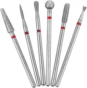 LOLIPPYY 6pcs Nail Drill Bits Set Grinding for Manicure and Nail Care for Home Salon Use Convenient Storage Box Included