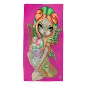 Cute Candy Lover Big Eyed Rainbow Sherbet Fairy Beach Towels Medium Large Extra Large