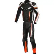 Mille Black Orange White 2PC Leather Motorcycle Suit