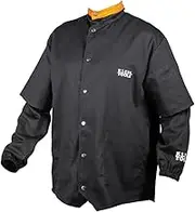 FR Welding Jacket with Removable Sleeves, Flame-Resistant Cotton, Short-Sleeve, Black