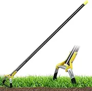 OLLIDOT Adjustable Garden Hoe - Heavy-Duty Long Handle Loop Stirrup Hoe for Weeding, Black, 30-61 Inche (30-70 Inch)