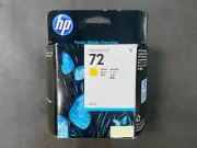 New Genuine HP DesignJet 72 Yellow Ink Cartridge 69mL 04/2019