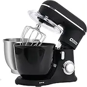 Kitchen in the box Stand Mixer, 4.5 L & 5 L Kitchen Mixer, 10+P Speed Dough Mixer with Dough Hook, Whisk and Beater,1300 W, Black
