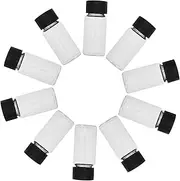 DINHEAROM 100pcs Screw Cap Vials with Lid Liners Empty Glass Bottles for Sample Storage for Cosmetics and Laboratory Use Includes Storage Box for Easy Organization