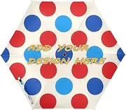 [miaozhen] custom UV 50+ umbrella automatic Trendy Polka Dot Blue Red under sun wind and rain protection customized large umbrellas for rain auto open paraguas