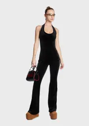[JUICY COUTURE] Big Bling Velour Halter Jumpsuit