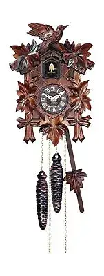Engstler Quartz Cuckoo Clock 5-Leaves, with Singing Bird,Night Mode and Swing...