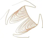 [Healeved] Chic Body Chain for Women Alloy Bra Chain Chest Necklace Dazzling Party Accessory