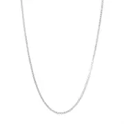 Sterling Silver Box Chain Necklace 60cm