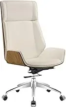 MErgonomic Leather Managerial Swivel Office Computer Chair for Home Office Conference Task with Armrests and Adjustable Height