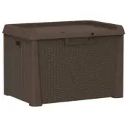 125L Outdoor Storage Box Garden Patio Deck Shed Tool Chest Bench Rattan Seat
