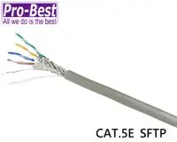 在飛比找PChome24h購物優惠-Pro-Best CAT.5e雙隔離遮蔽線 100M