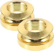 Abaodam 2pcs Guitar Pickup Endpin Cap Acoustic Guitar Strap Button Lock Noise Isolation Hardware