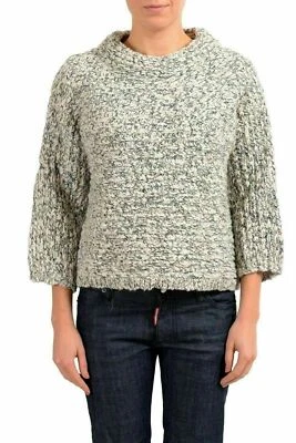 Just Cavalli Women's Alpaca Wool Multi-Color Knitted Crewneck Sweater US S IT 40