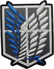 [retsamradassaT] Attack Titan Wings of Liberty Wings of Freedom DIY Hook Loop Rubber Patch - Survey Corp Scout Regiment Embroidered PVC Patch - AOT
