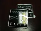 LG Kenmore Elite Black Refrigerator Nameplate Badge OEM, 1.5” Square, Set of 2