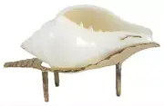 EXCLUSIVE BLOWING SOUND MAKING SHANKHA SHANKH CONCH SHELL WITH BRASS STAND