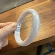 纯天然玉镯 Grade A jadeite bangle 57mm Burmese Jade 100% Untreated Certified Purple