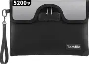 5200°F Fireproof Money Bag with Lock, Water Fireproof Document Bag with Zipper,