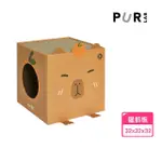 【PURLAB 噗扑實驗室】瓦楞紙貓抓板 水豚方方(貓玩具)