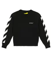 [Off-White Kids] Off-White Kids Logo intarsia cotton sweater Y 10 black