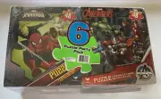 6 Puzzle Party Pack Puzzles STAR WARS, AVENGERS & SPIDER MAN Marvel NEW & SEALED