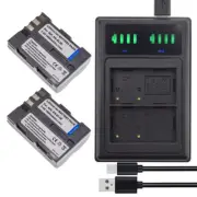 2pcs 1600mAh EN-EL3 EN-EL3e EN-EL3A Battery +LCD Charger for Nikon D80 D90 D900
