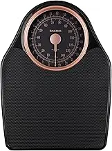 SALTER 145 RGFEU16 Mechanical Doctor's Scales, Body Scales up to 150 kg, Easy to Read Scale with Rotary Hands, Large Tread Surface with Textured Vinyl Mat, No Batteries Required, Rose Gold