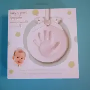 NEW. TINY IDEAS Baby's First Hand or Foot Print Ornament Keep Sake Paintable
