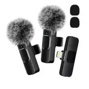 Wireless Lavalier Microphone Audio Video Recording Mini Mic for Laptop Phone