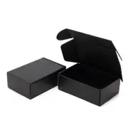 6x4x2 Inches Small Black Shipping Boxes 25-Pack Corrugated Tab Locking