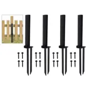 4x Fence Post Anchor Wooden Fence Post Fence Post Anchor Ground Spike