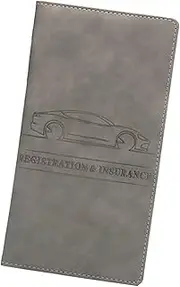[Generic] Vehicle License Document Case,Leather Car License Wallet Case | PU Leather Wallet Case Organizer for Driver's License, Key, Business Card, Receipt