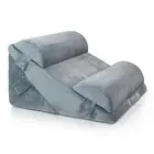 4-Piece Memory Foam Wedge Pillow with Adjustable tilt pad, Supports Back, Nec...