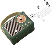 Retro Radio | Wireless Speaker with Vintage Fashion Style - Blue-Tooth 5.0 Heavy Bass Music Player, 4-5H Long Playtime, Outdoor Speaker for Home, Party,