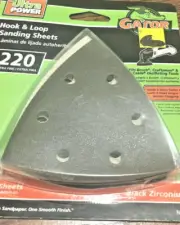 Gator Ultra Power hook & loop sanding sheets 220 grit 12 pack # 7842 sandpaper