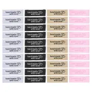 60pcs Handmade with Love Sewing Labels Kit Embroidered Label Tags for Clothing