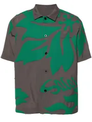 [sacai] Floral Embroidered Patch Suiting Shirt