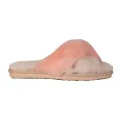Cloud Nine ladies duo-tone emma sheepskin slipper in CREAM/PEACH