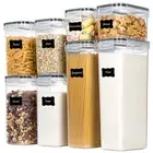 Airtight Food Storage Containers 8 PCS Plastic Canisters for Kitchen Pantry