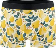 [FRODOTGV] Retro Pears Mens Boxer Brief Shorts Workout Underwear for Men Compression Boxer Para Hombre