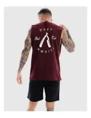 [DVNT] Rough Cuts Tank in Burgundy